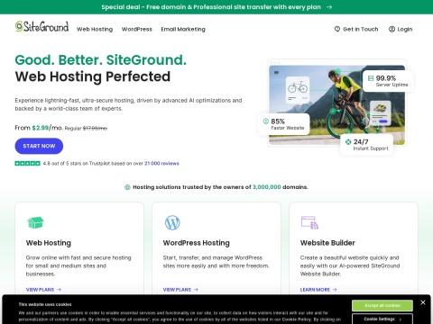 SiteGround 网站托管服务平台