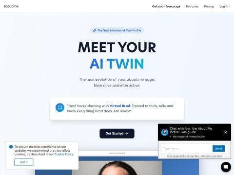 about.me | 你的个人主页与AI虚拟双胞胎