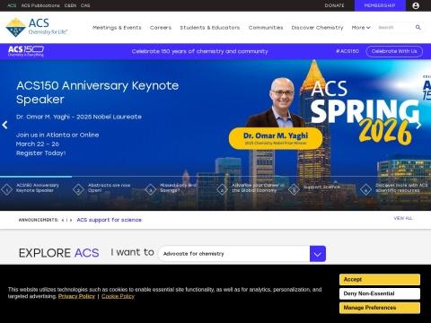 美国化学学会ACS官网：全球化学领域权威学术资源与专业服务平台