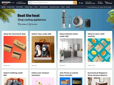 Amazon.com.au — 澳大利亚主流在线零售平台，一站式跨境与本地购物服务