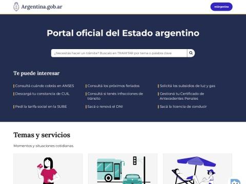 阿根廷政府官网Argentina.gob.ar：一站式数字政务服务平台