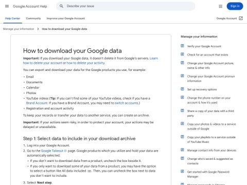 dataliberation.org：美国Google官方数据导出指南，一键备份Gmail、YouTube、云端硬盘