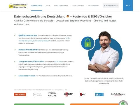 德国Datenschutz-generator.de：DSGVO合规隐私政策生成工具