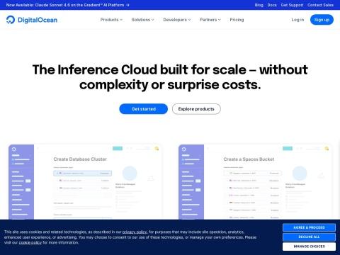DigitalOcean美国云服务商：AI驱动的统一推理云平台，助力开发者快速构建AI应用