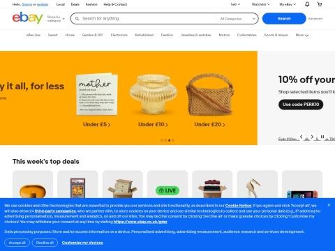 eBay英国官网-二手与新品C2C/B2C综合交易平台