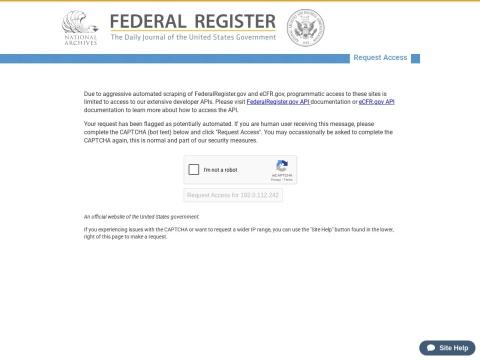 Federal Register.gov：美国联邦政府公报与法规检索平台