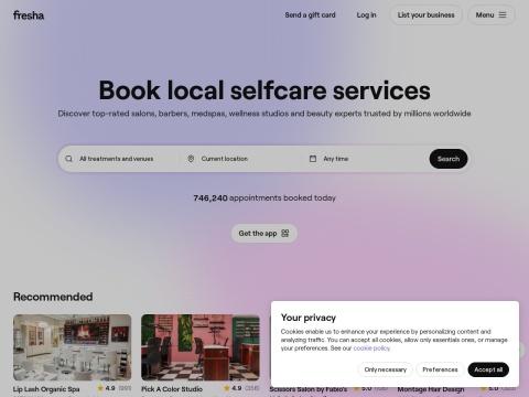 Fresha — 即时预订附近沙龙和Spa的一站式平台