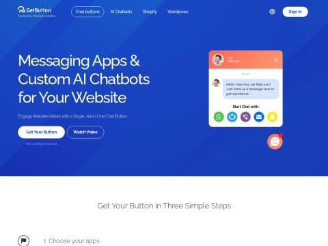 GetButton.io 即时通讯按钮与 AI 聊天机器人