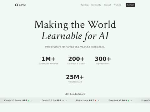 GoAGI AI 数据与模型支持平台