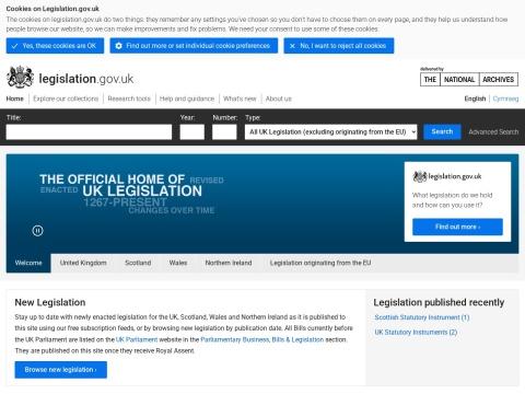Legislation.gov.uk — 英国官方立法数据库（2026年最新权威法律文本平台）