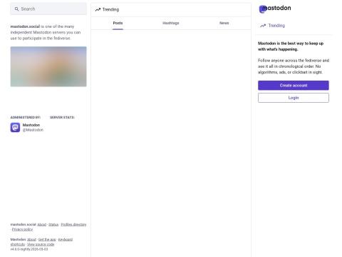 Mastodon - 德国非营利组织运营的去中心化社交平台