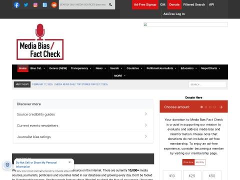 Media Bias / Fact Check（MBFC）