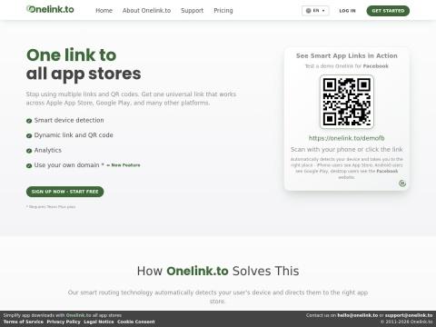 Onelink.to：跨平台智能应用下载链接与二维码生成工具