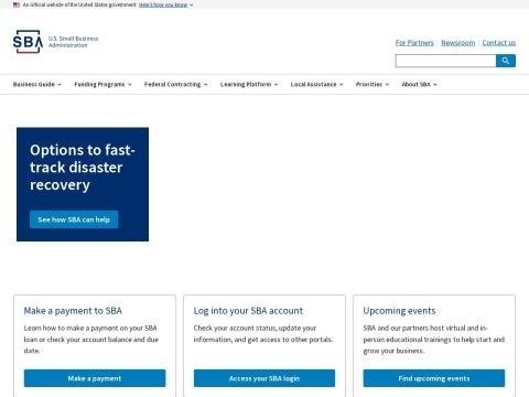 SBA.gov — 美国小企业管理局官方门户，一站式创业支持与融资服务平台