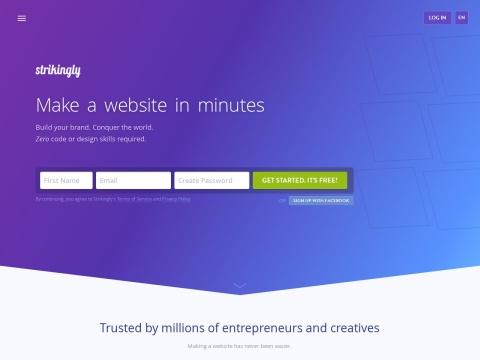 Strikingly：美国领先的免费建站工具，助您快速打造移动适配网站
