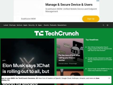 TechCrunch（科技创业与投资媒体）