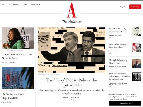 美国The Atlantic网站：深度新闻杂志与多媒体内容平台