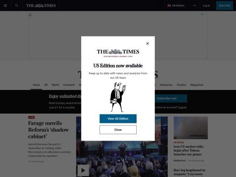 The Times and The Sunday Times：英国权威新闻与深度分析平台