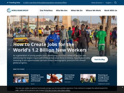 世界银行集团官网：全球发展数据与政策研究权威平台
