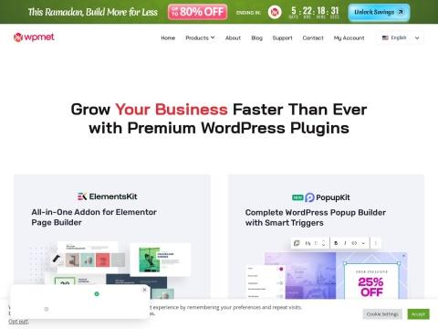 Wpmet：美国专业WordPress插件平台，助力快速构建高品质网站