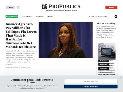 ProPublica（美国非营利调查新闻机构）